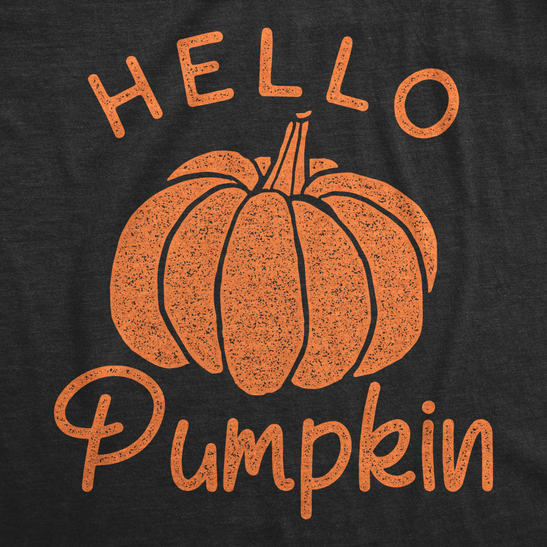 Maternity Hello Pumpkin Tshirt Funny Pregnancy Halloween Fall Autumn Lover Graphic Tee Image 2