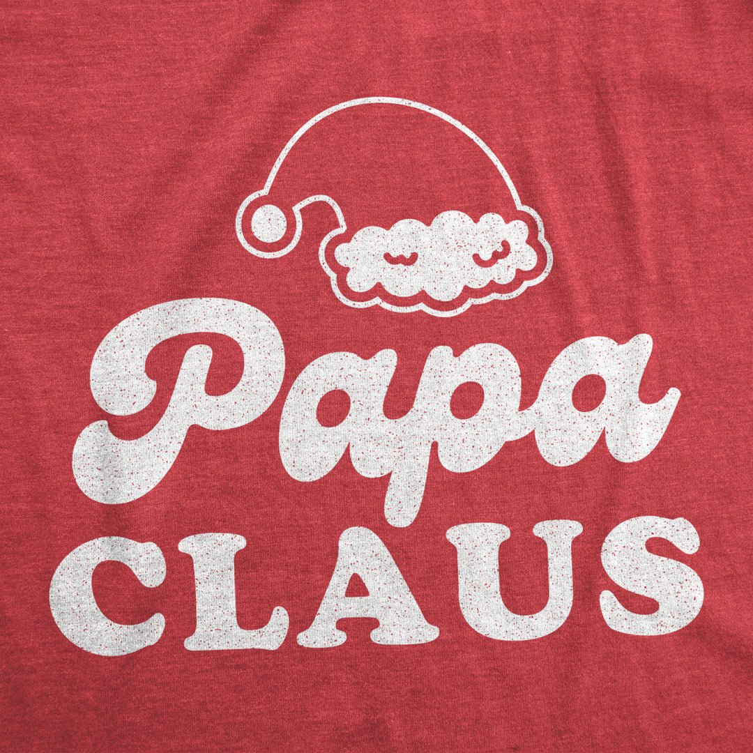 Mens Papa Claus Tshirt Funny Christmas Grandfather Holiday Party Novelty Tee Image 2