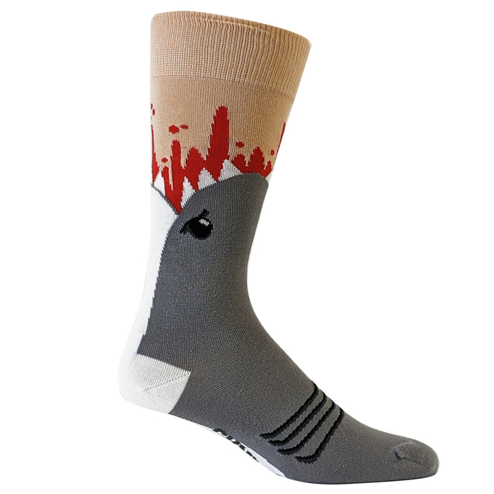 Shark Attack Socks Funny Jaws Funny Sayings Crazy Cool Gag Gift Novelty Funky Image 4