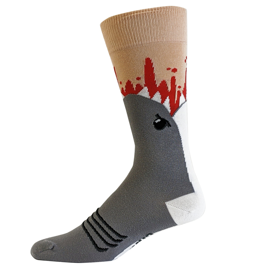 Shark Attack Socks Funny Jaws Funny Sayings Crazy Cool Gag Gift Novelty Funky Image 6