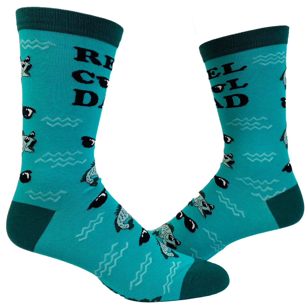 Reel Cool Dad Socks Funny Fathers Day Fishing Husband Fisherman Image 1