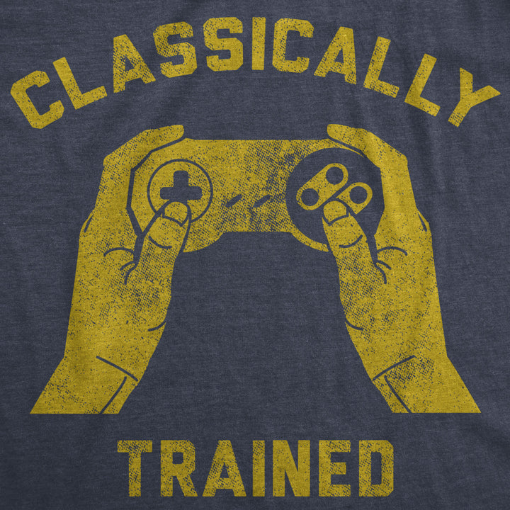 Mens Classically Trained T shirt Funny Gaming Gift Nerd Gamer Retro Geek Tee Image 2