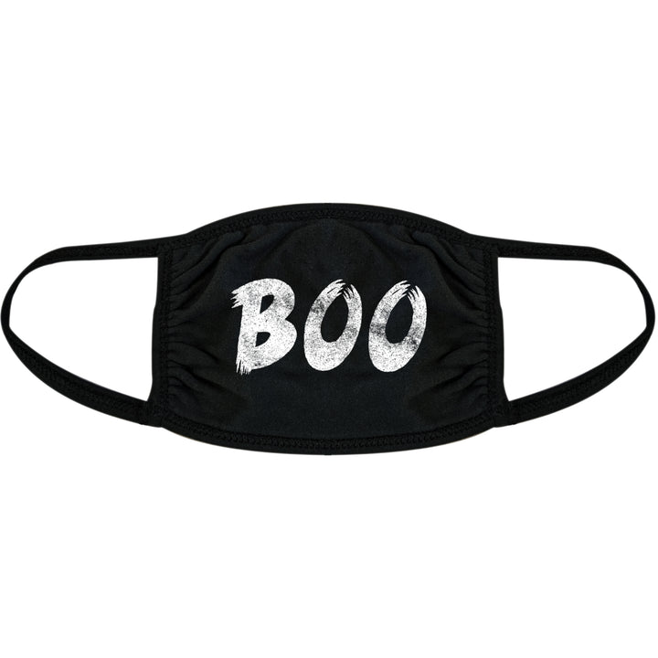 Boo Face Mask Funny Halloween Ghost Graphic Nose And Mouth Covering Image 1
