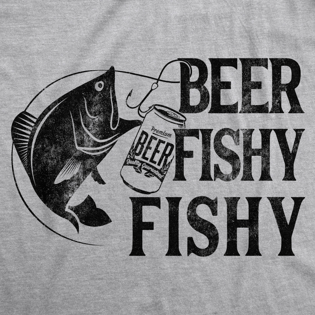 Mens Beer Fishy Fishy T shirt Funny Fishing Drinking Hilarious Saying Novelty Image 2