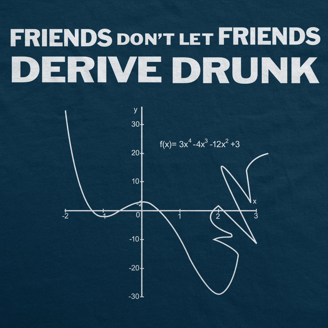 Dont Drink And Derive T Shirt Funny Math Teacher Hilarious Drinking Graph Tee Image 2