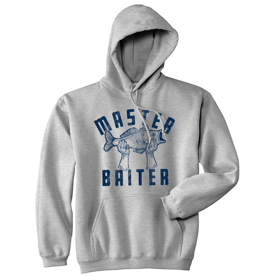 Master Baiter Unisex Hoodie Funny Fishing Fathers Day Sarcastic Sexual Innuendo Sweatshirt Image 1