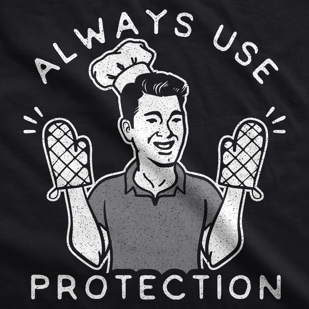 Always Use Protection Cookout Apron Funny Sarcastic Sexual Innuendo Kitchen Smock Image 2