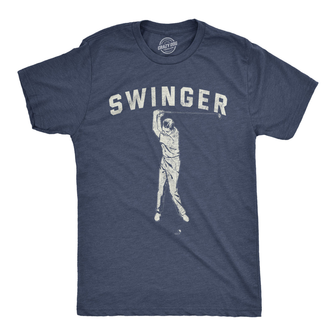 Mens Swinger Tshirt Funny Golf Sexual Innuendo Tee Image 1