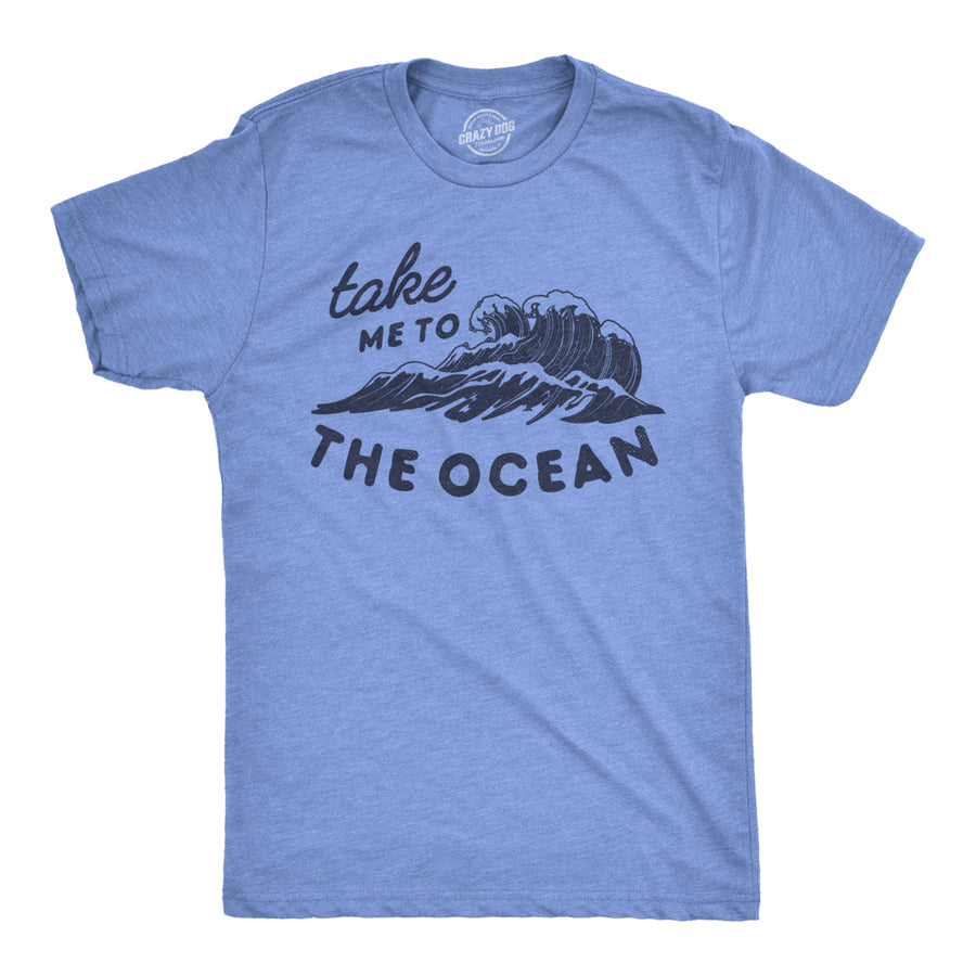 Mens Take Me To The Ocean Tshirt Cute Beach Vacation Tee Image 1