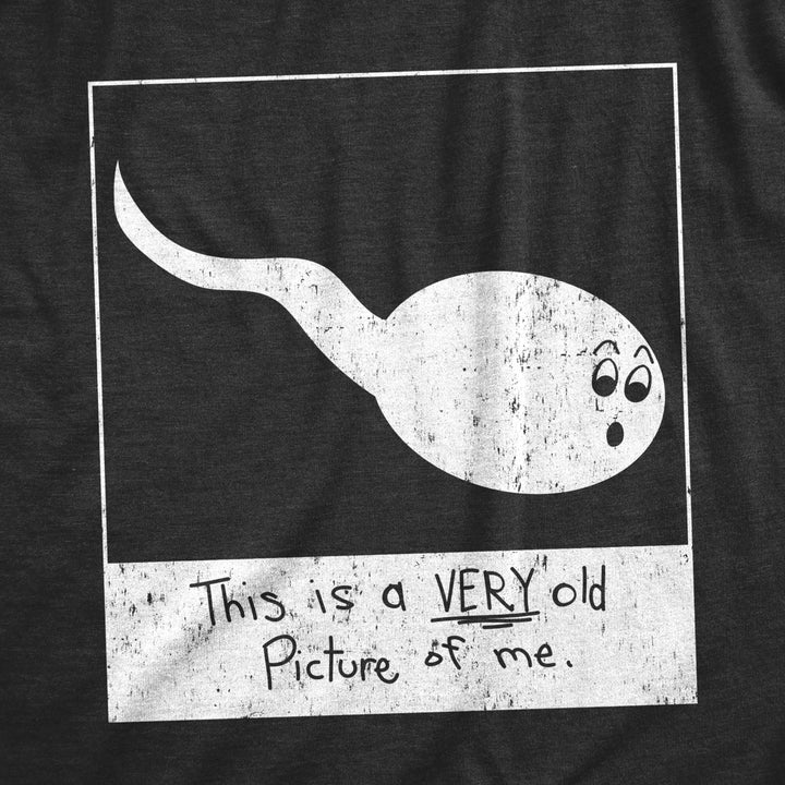 Mens This Is A Very Old Picture Of Me Tshirt Funny Sarcastic Sperm Graphic Tee Image 2