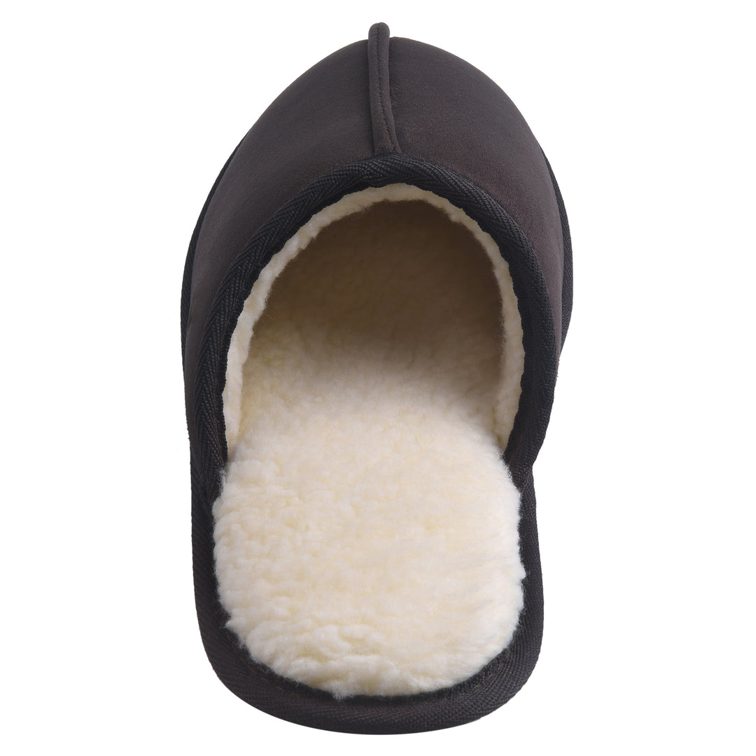 Mens Suede Closed Toe Scuff Slipper Comfy Memory Foam Clog Lightweight Warm House Bedroom Shoes Image 8