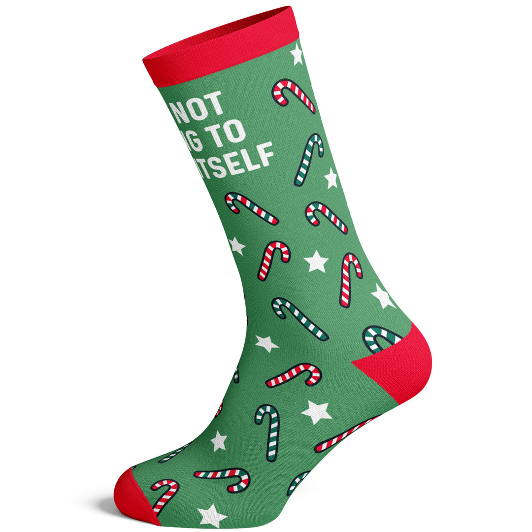 Men's It's Not Going To Lick Itself Socks Funny Christmas Candycane Holiday Graphic Footwear Image 4