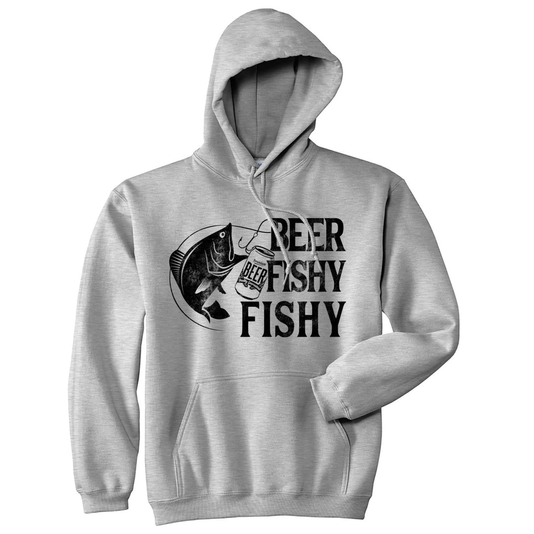 Beer Fishy Fishy Unisex Hoodie Funny Beer Lover Fishing Novelty Sweatshirt Image 1