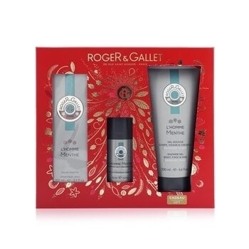 Roger and Gallet LHomme Menthe Coffret: Eau De Toilette Spray 100ml/3.3oz +Anti-Perspirant Deodorant 50ml/1.6oz+Shower Image 2