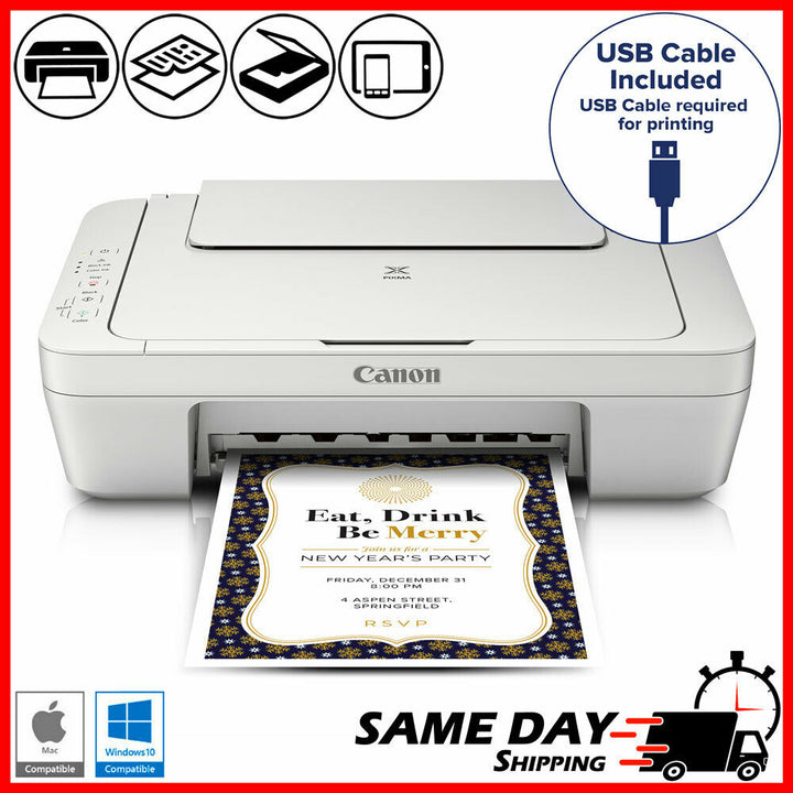 Canon Color Printer All-in-One Copier Scanner Home Office USB Image 1