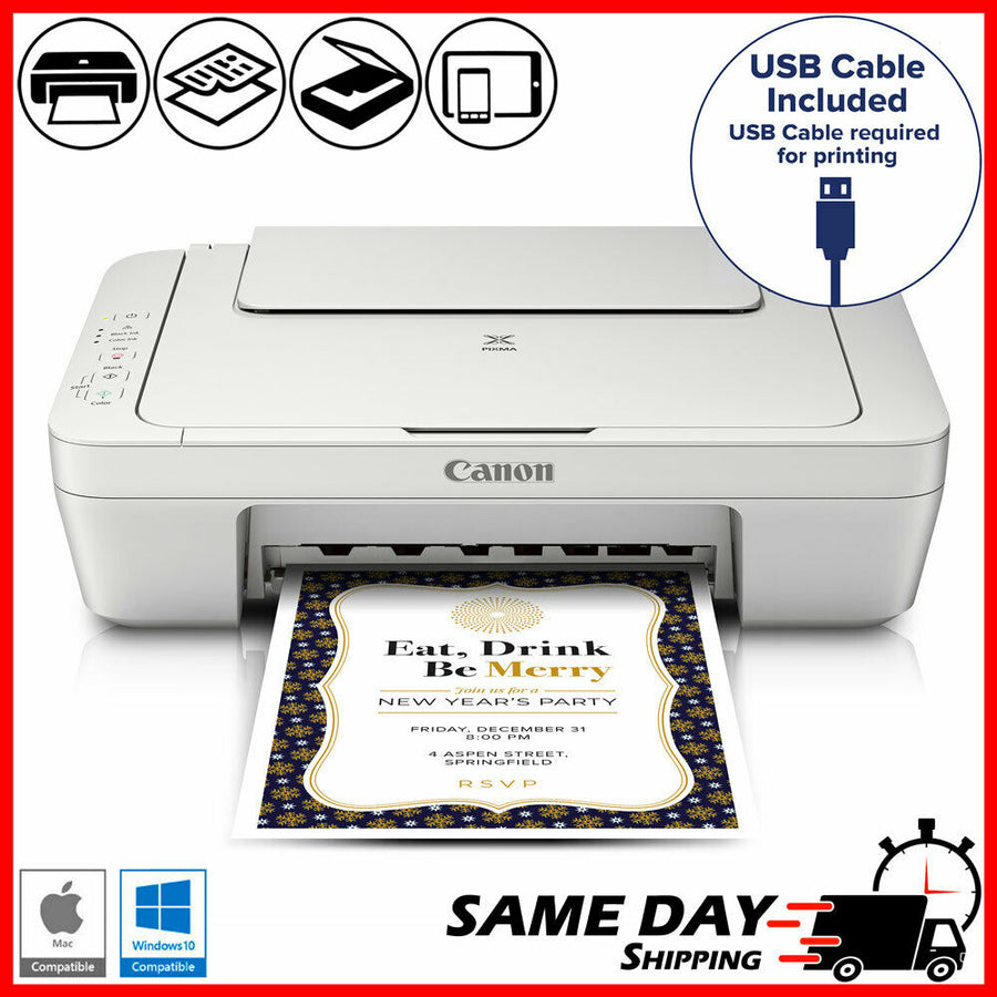 Canon Color Printer All-in-One Copier Scanner Home Office USB Image 1