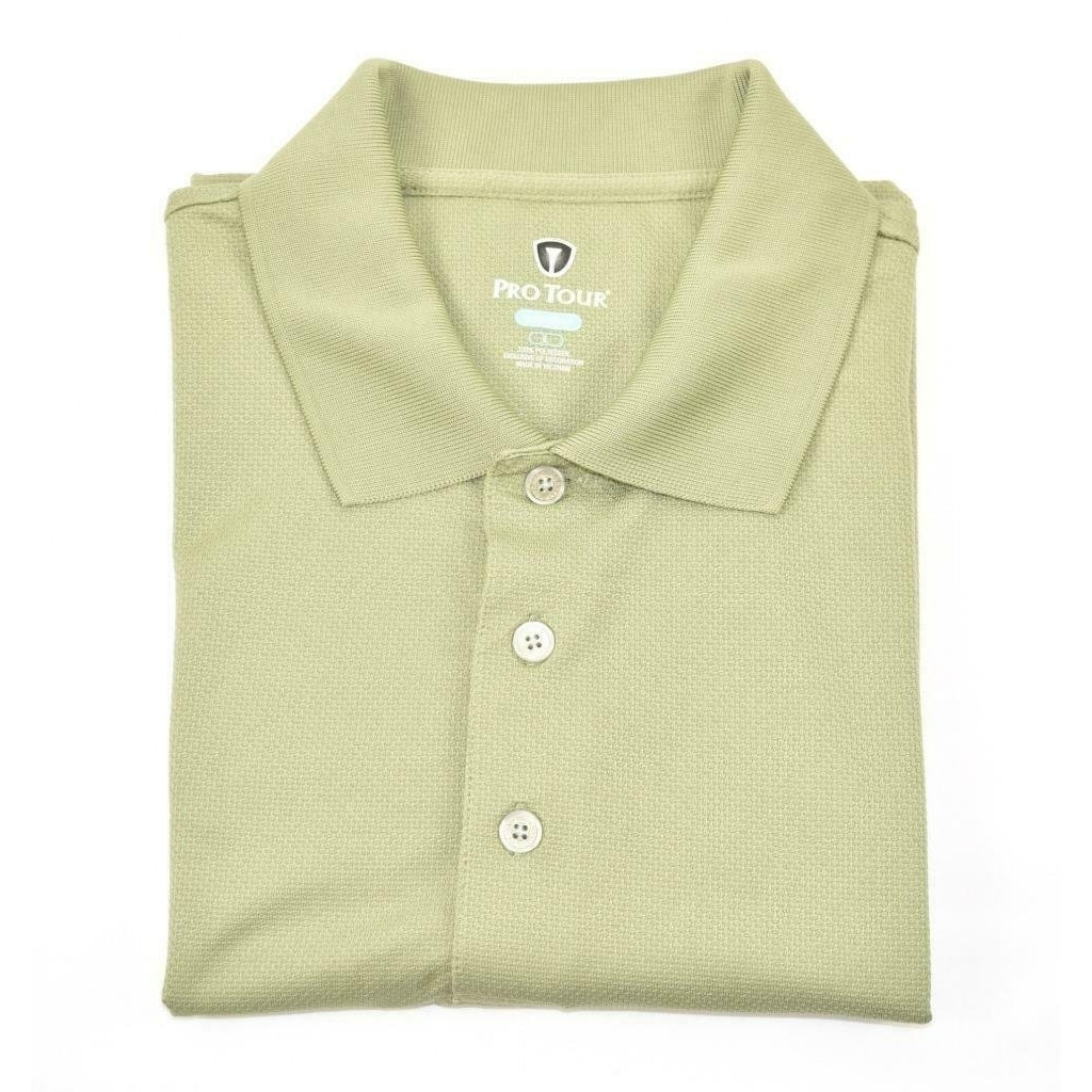 Pro Tour Golf Shirt Green Large Wicking Fabric Cool Play Image 1