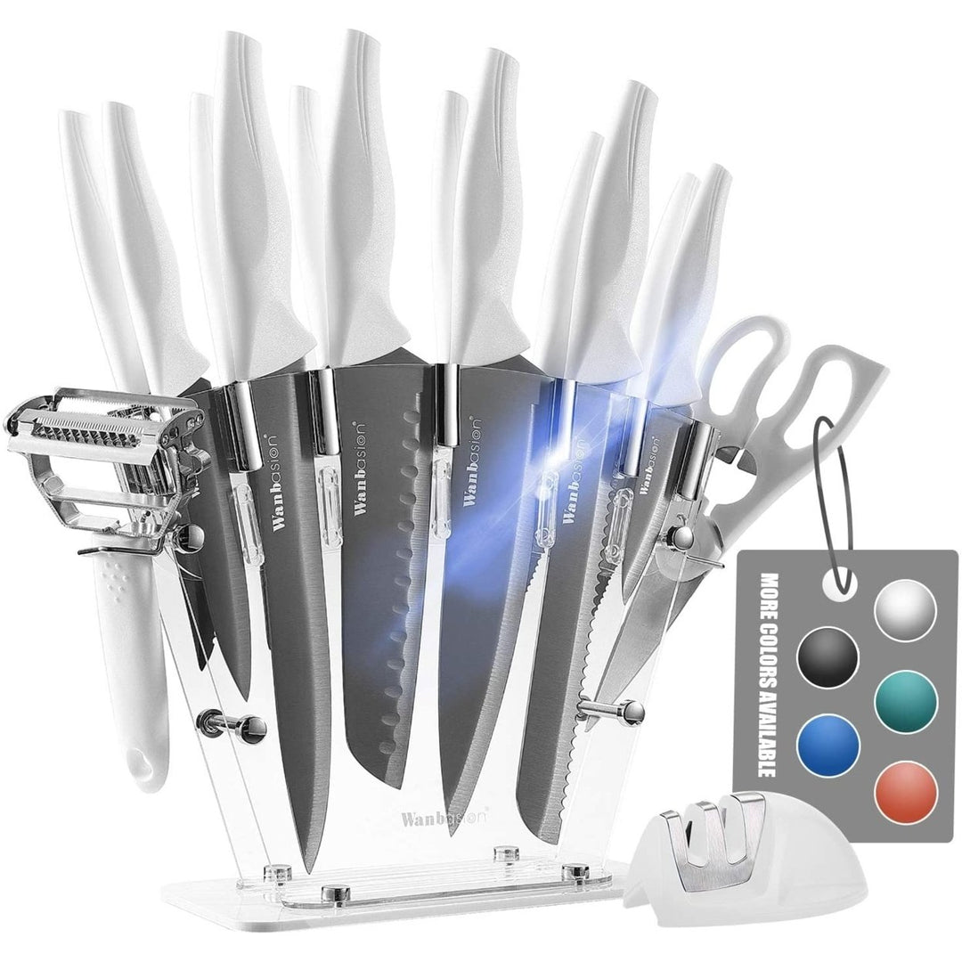 16 Pieces Kitchen Knife Set Dishwasher Safe Professional Chef Kitchen Knife Set Kitchen Knife Set Stainless Steel with Image 1