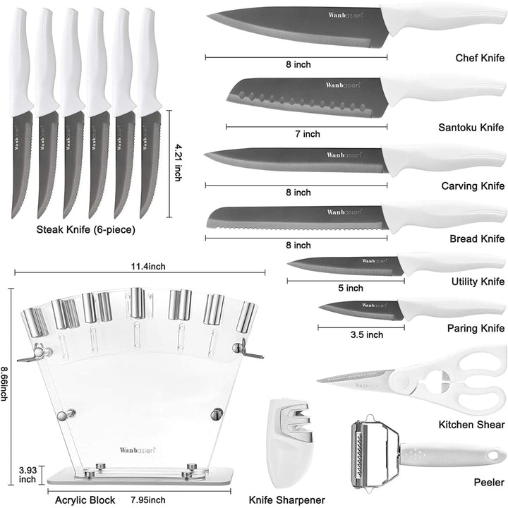 16 Pieces Kitchen Knife Set Dishwasher Safe, Professional Chef Kitchen Knife Set, Kitchen Knife Set Stainless Steel with Image 2