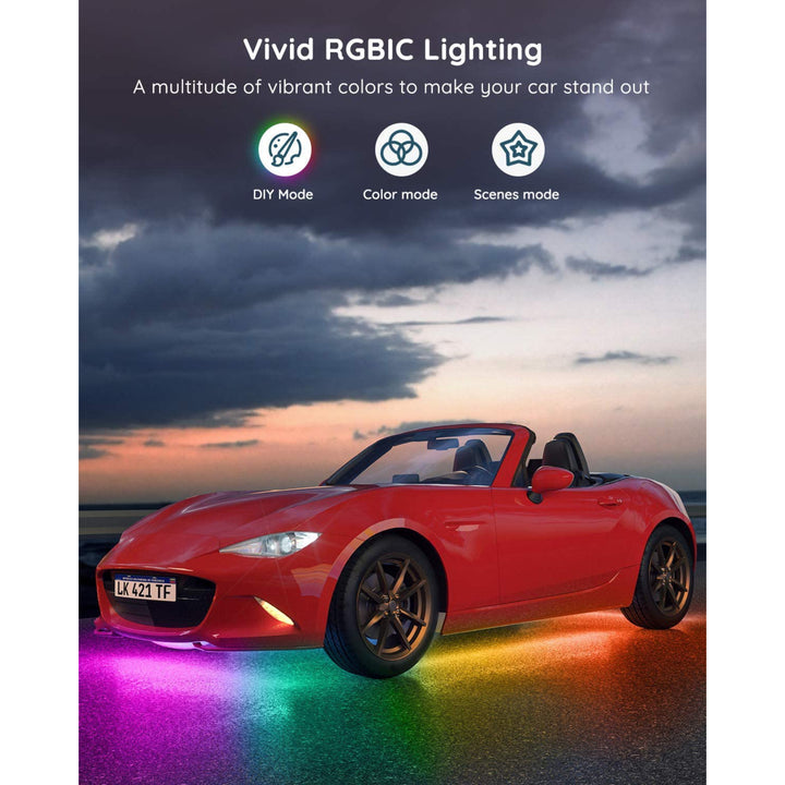 Govee Smart Exterior Car Light RGBIC Underglow Car Lights with 16 Million Colors Image 3