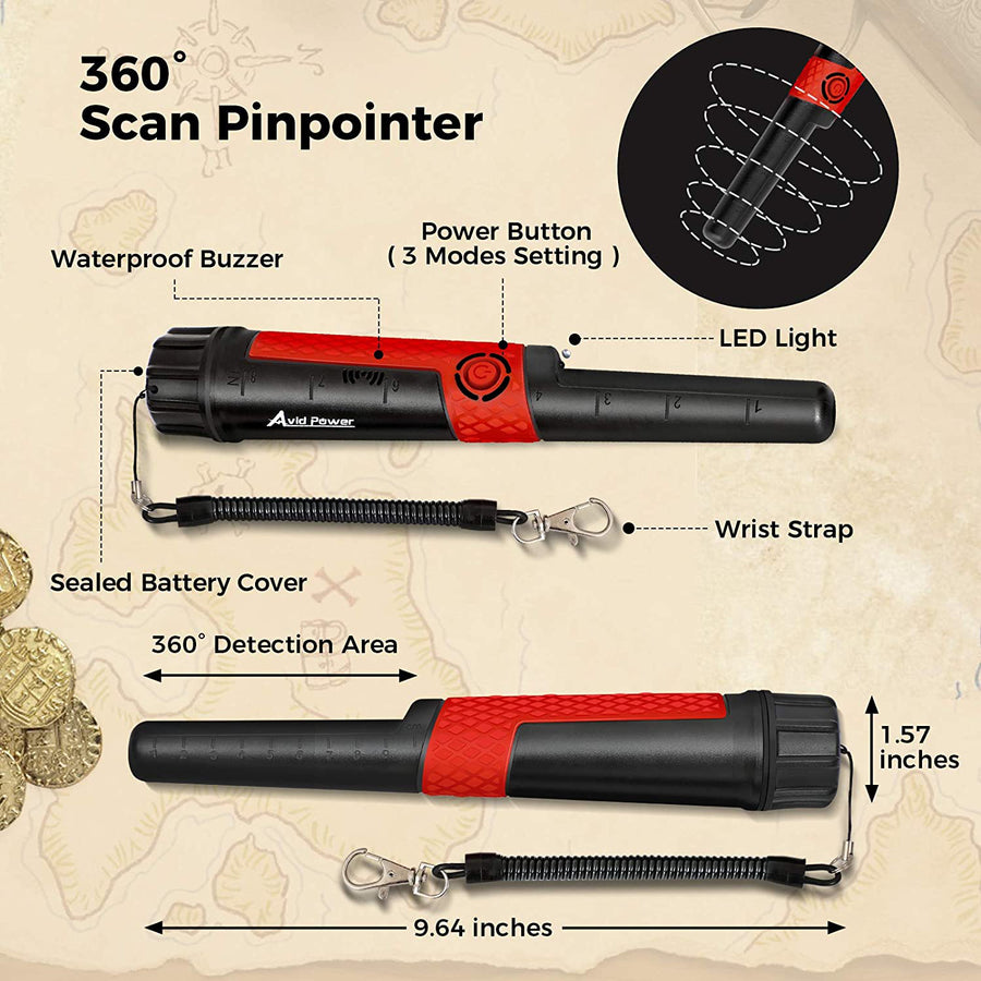 IP68 Waterproof Metal Detector Pinpointer 65 Feet Underwater Fully Pro-Pointer Image 1
