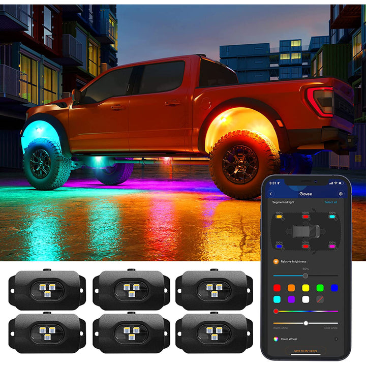 Govee RGBW LED Rock Lights Car LED Rock Lights for Truck IP67 Waterproof Image 1