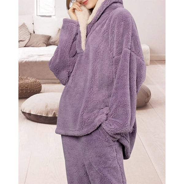 Flannel Pyjama Pants Set Thickened Home Wear Image 1