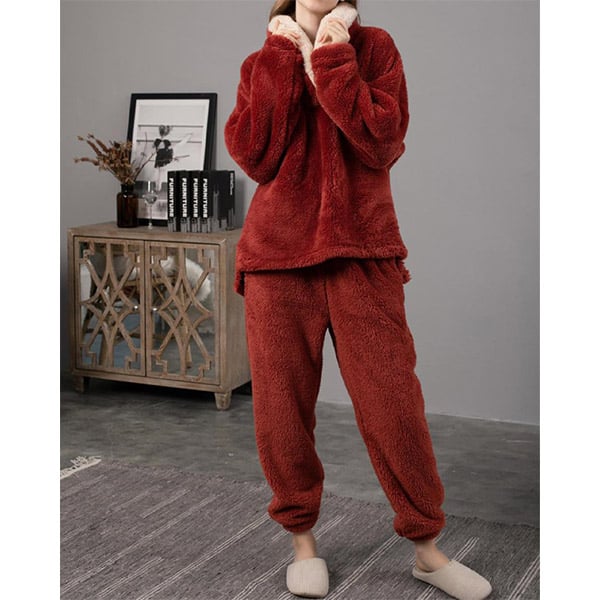 Flannel Pyjama Pants Set Thickened Home Wear Image 1