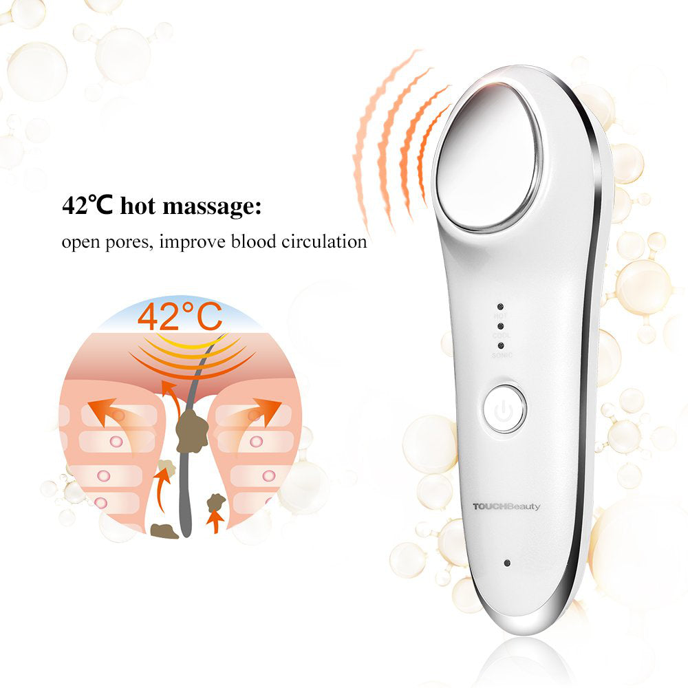 TOUCHBeauty Hot and Cold Facial Massager Handheld Sonic Vibration Skin Image 3