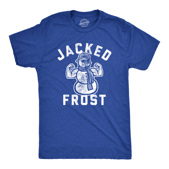 Mens Jacked Frost Tshirt Funny Christmas Party Winter Novelty Graphic Tee For Men Image 1