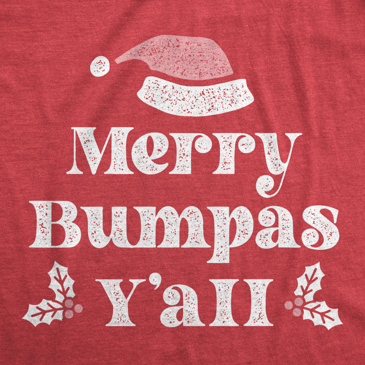 Maternity Merry Bumpas Yall Pregnancy Tshirt Funny Christmas Party Baby Announcement Tee Image 2