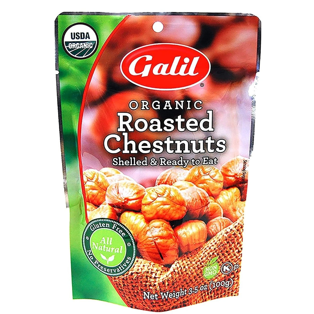 Galil Organic Shelled Roasted Chestnuts 3.5 Ounce (Pack of 6) Image 1