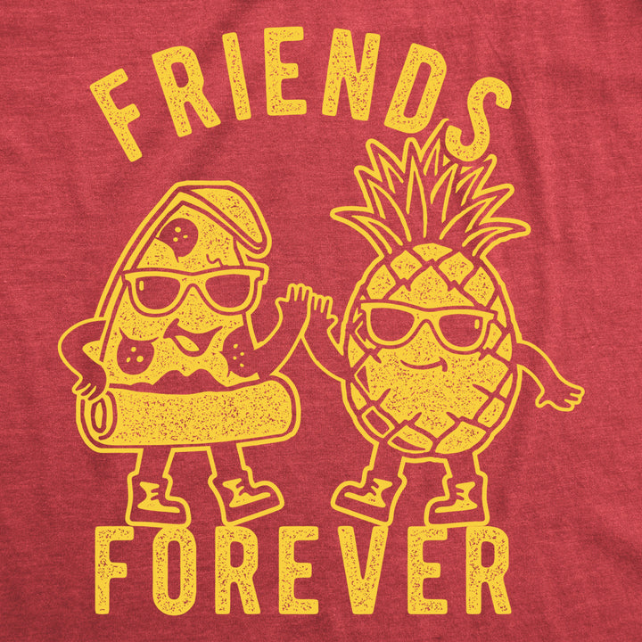 Mens Friends Forever Pizza And Pineapple Tshirt Funny Novelty Food Graphic Tee For Men Image 2