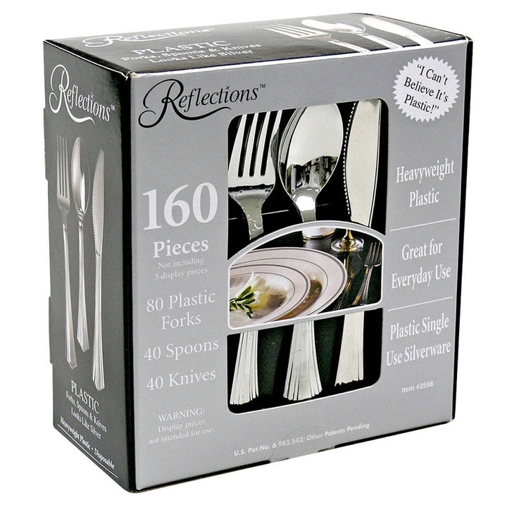 Reflections Plastic Cutlery Silver 160 Count Image 1