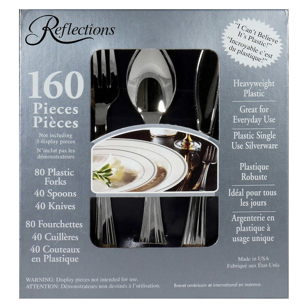 Reflections Plastic Cutlery Silver 160 Count Image 2