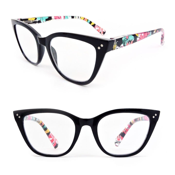 Oversized Cat Eye Frame Spring Hinges Womens Reading Glasses Image 1