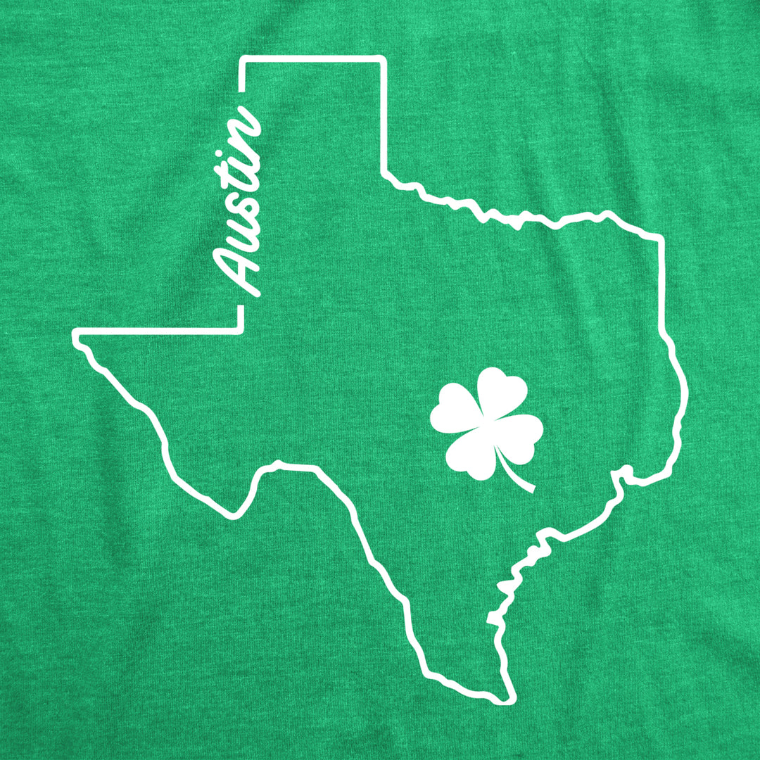 Mens Austin Texas Saint Patricks Tshirt Funny St. Paddys Day Parade Novelty Graphic Tee For Guys Image 2