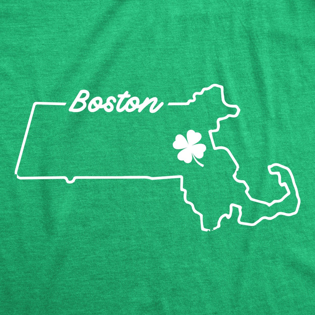 Womens Boston Massachusetts Saint Patricks Tshirt Funny St. Paddya Day Parade Novelty Graphic Tee For Ladies Image 2