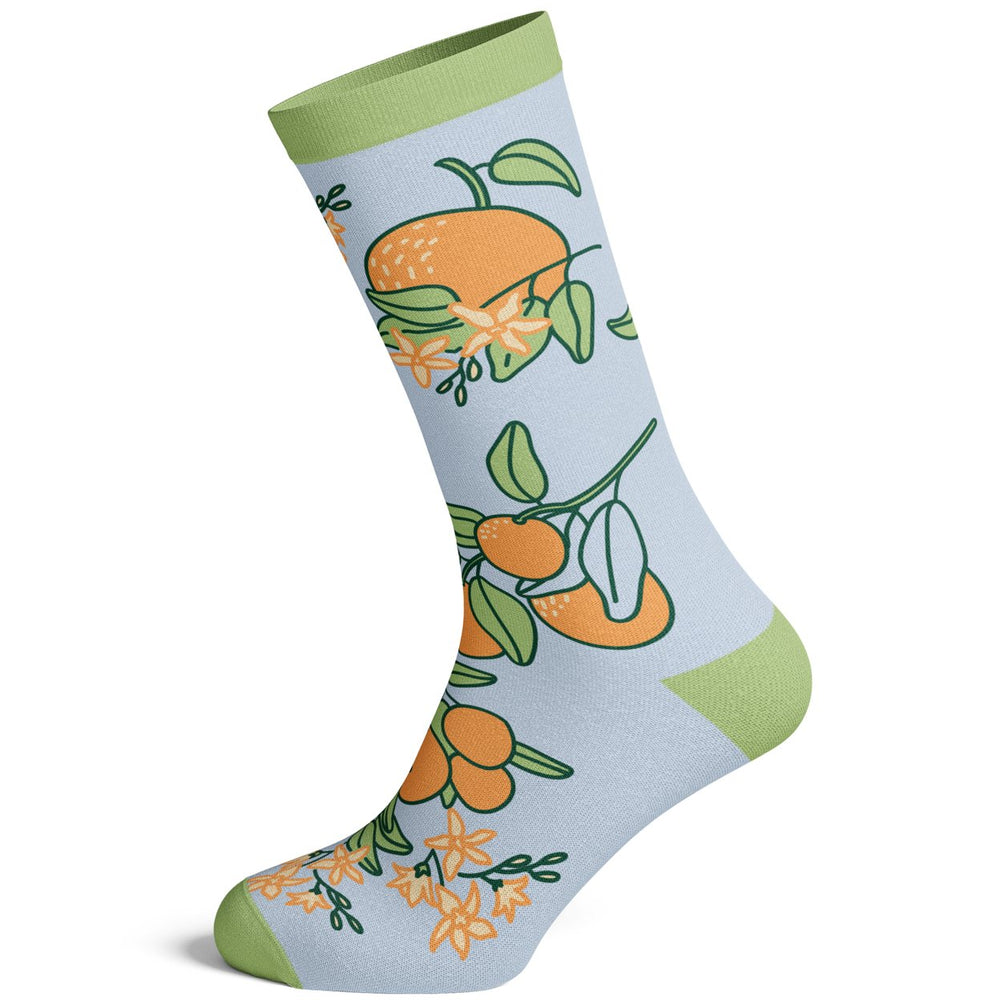 Womens Grow With The Flow Socks Cute Growing Fruit Flower Blossom Footwear Image 2