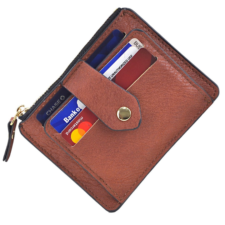 Wallet coin purse with multiple card slots unisex style Image 1