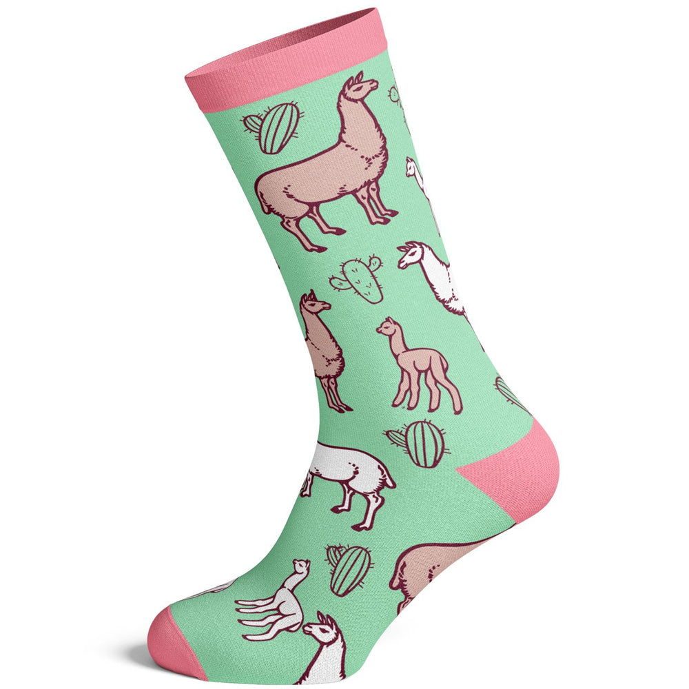 Womens I Get It From My Llama Socks Funny Alpaca Cute Animal Novelty Footwear Image 2