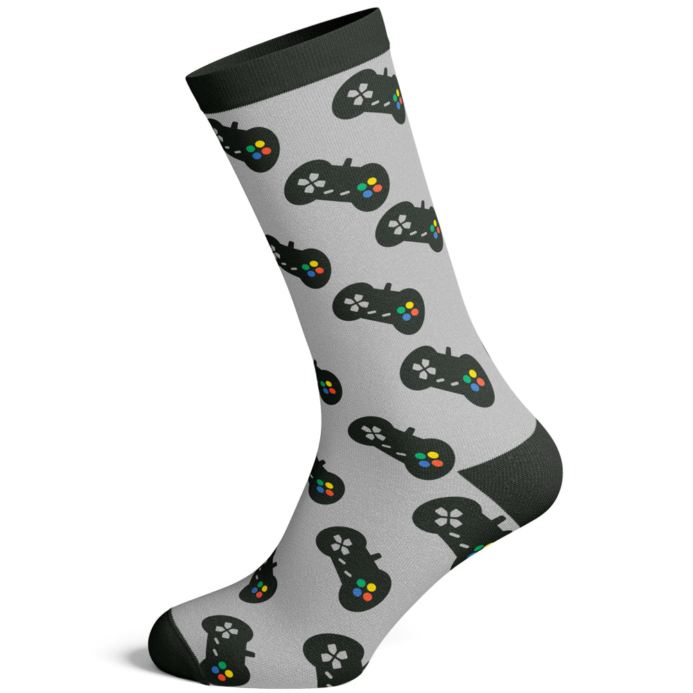 Mens Leveled Up To Daddy Socks Funny Video Game Fathers Day Novelty Graphic Footwear Image 2