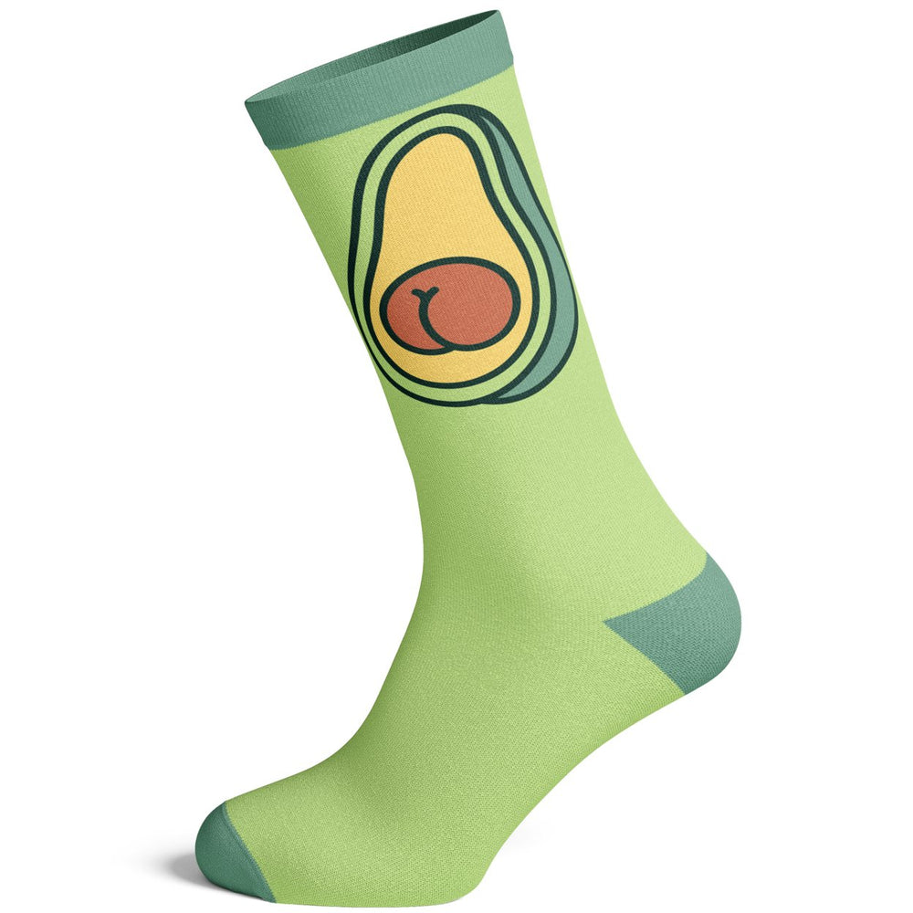 Womens Im The Good Kind Of Fat Socks Funny Avocado Pit Butt Cheeks Footwear Image 2