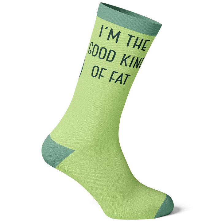 Womens Im The Good Kind Of Fat Socks Funny Avocado Pit Butt Cheeks Footwear Image 4