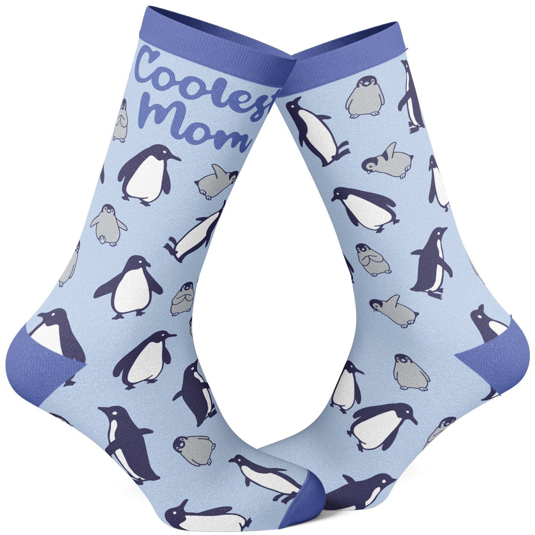 Womens Coolest Mom Penguins Cute Mothers Day Chilly Animal Graphic Novelty Footwear Image 1