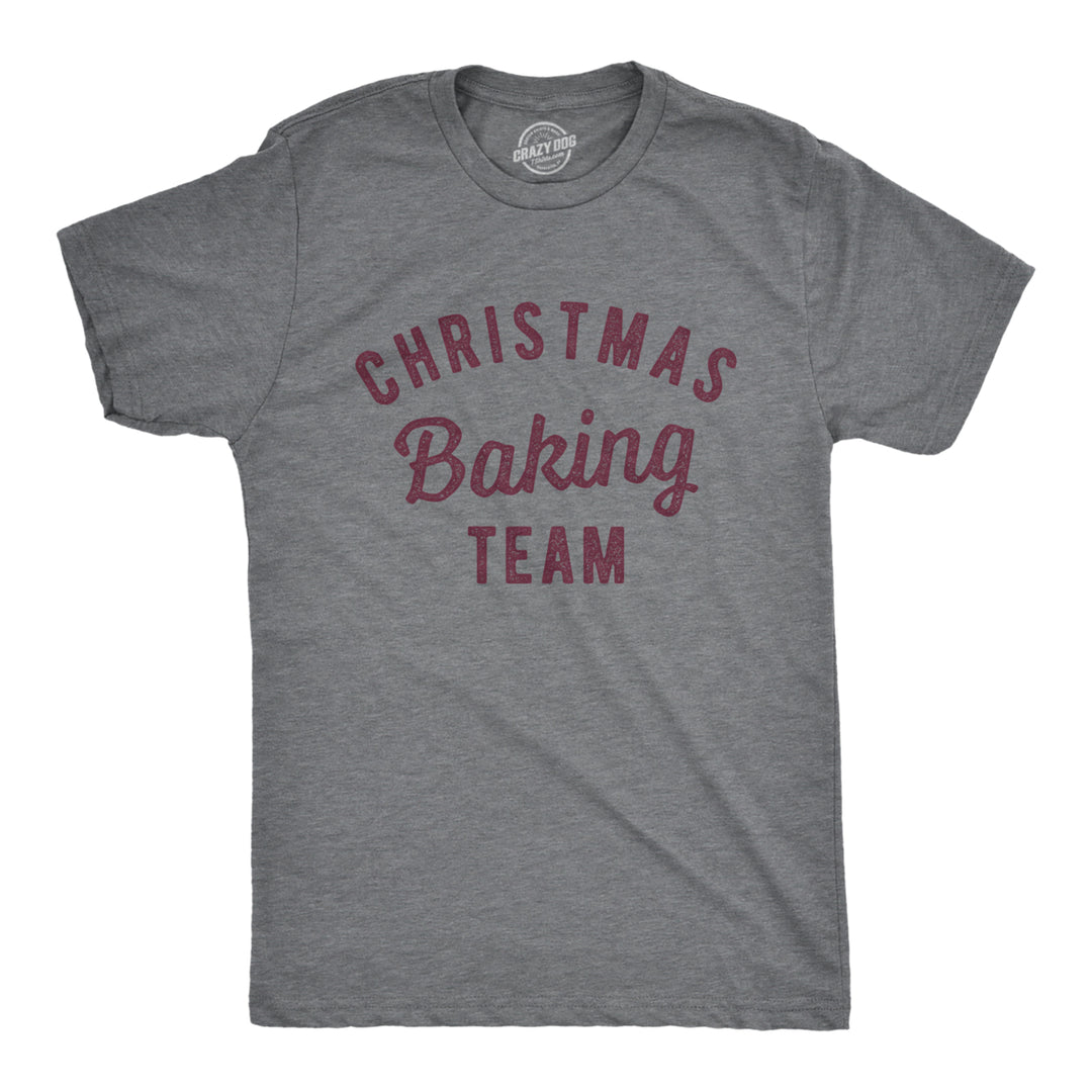 Mens Christmas Baking Team Tshirt Funny Xmas Party Family Novelty Graphic Tee For Guys Image 1