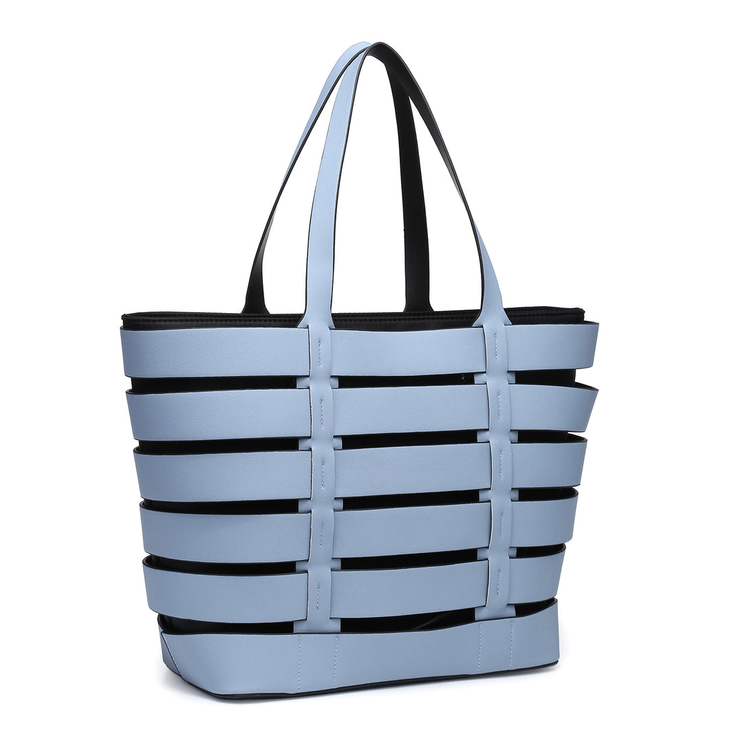 2-In-1 Medium Striped Tote Women Handbags Image 1