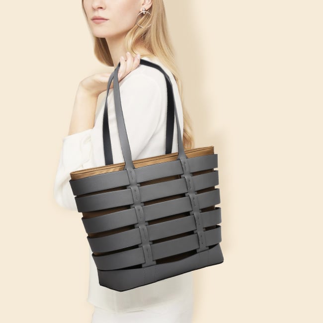 2-In-1 Medium Striped Tote Women Handbags Image 10