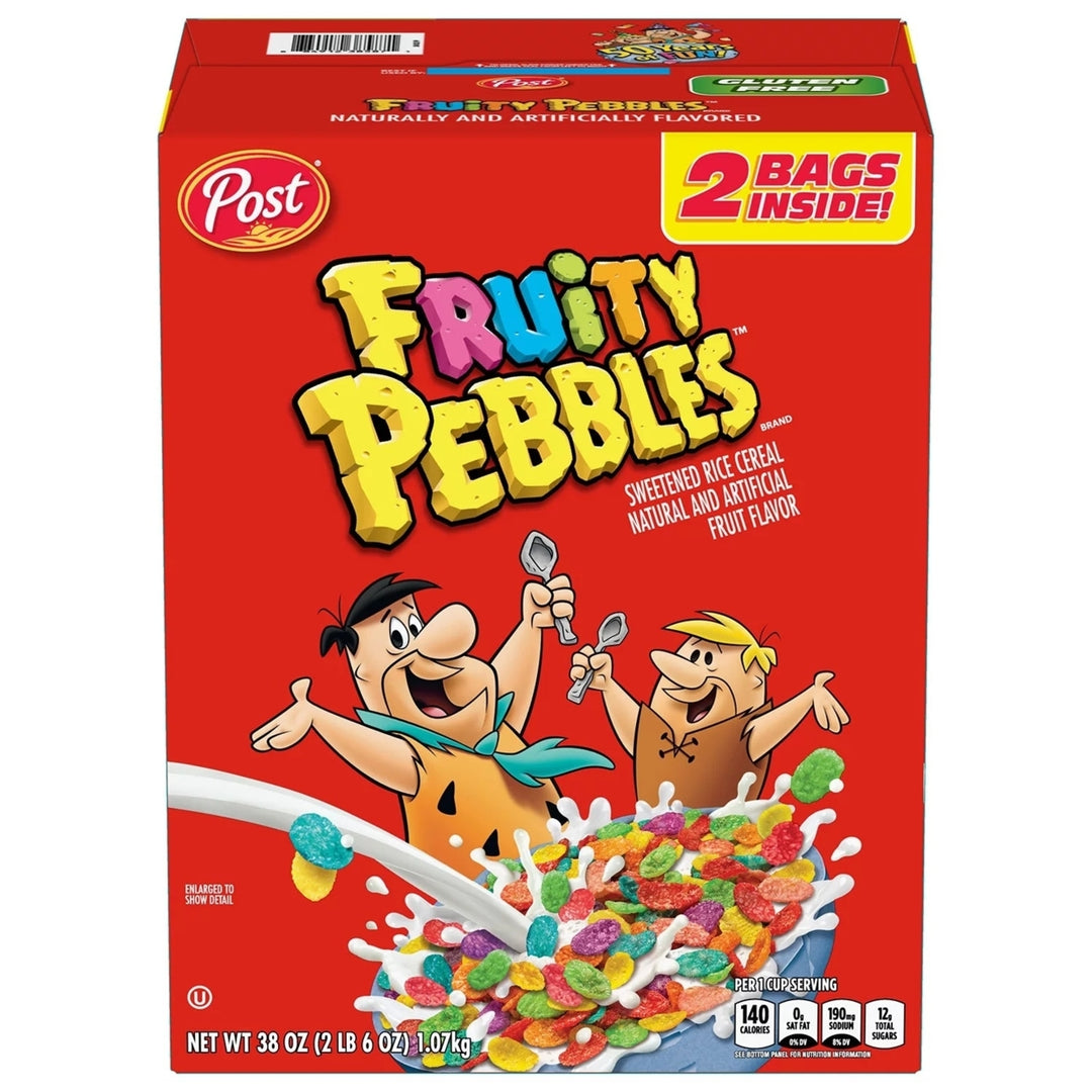 Post Fruity PEBBLES Sweetened Breakfast Cereal (38 Ounce) Image 1