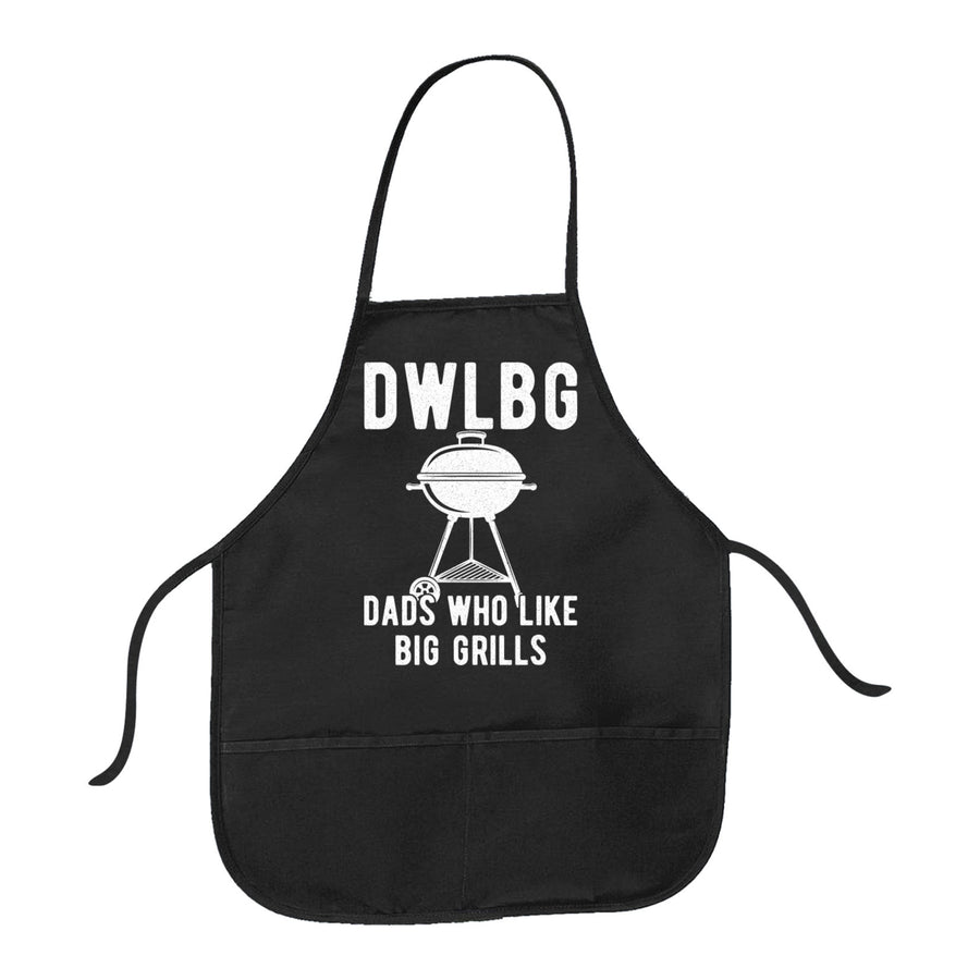 Dads Who Like Big Grills Cookout Apron Funny Fathers Day Backyard Bar-B-Que Graphic Novelty Smock Image 1